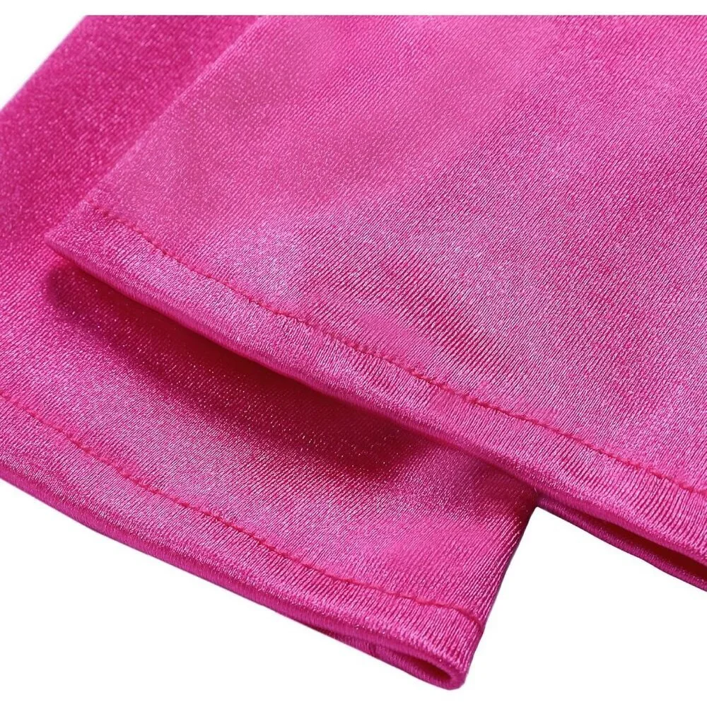 Women's Rose Red Satin Silk Gloves Banquet Wedding Party Costume Accessories